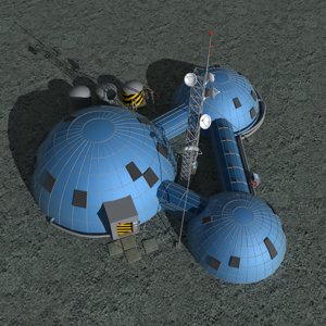3d space station model