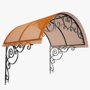 3d model wrought iron awning