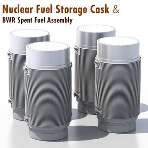 nuclear cask storage fuel 3d max