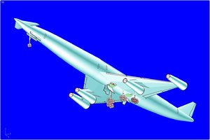 3d lapcat a2 hypersonic aircraft model