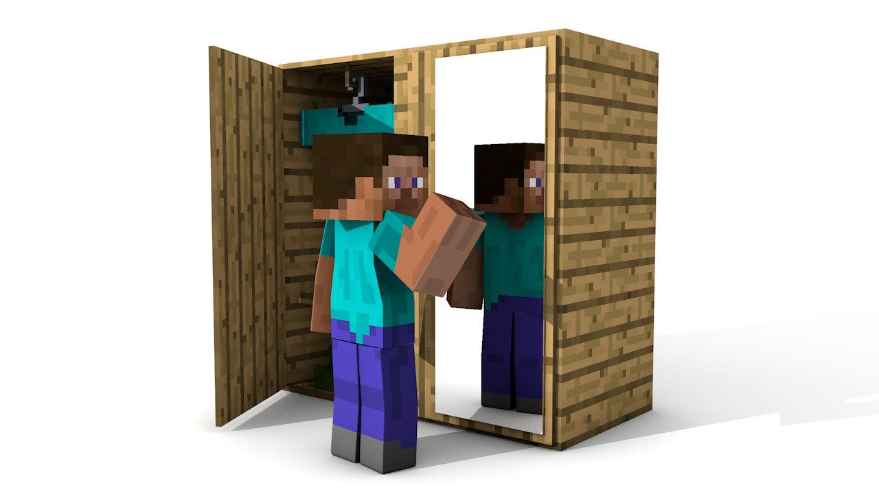 minecraft cupboard 3d c4d