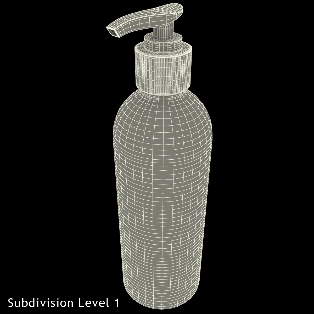 3dsmax body lotion bottle