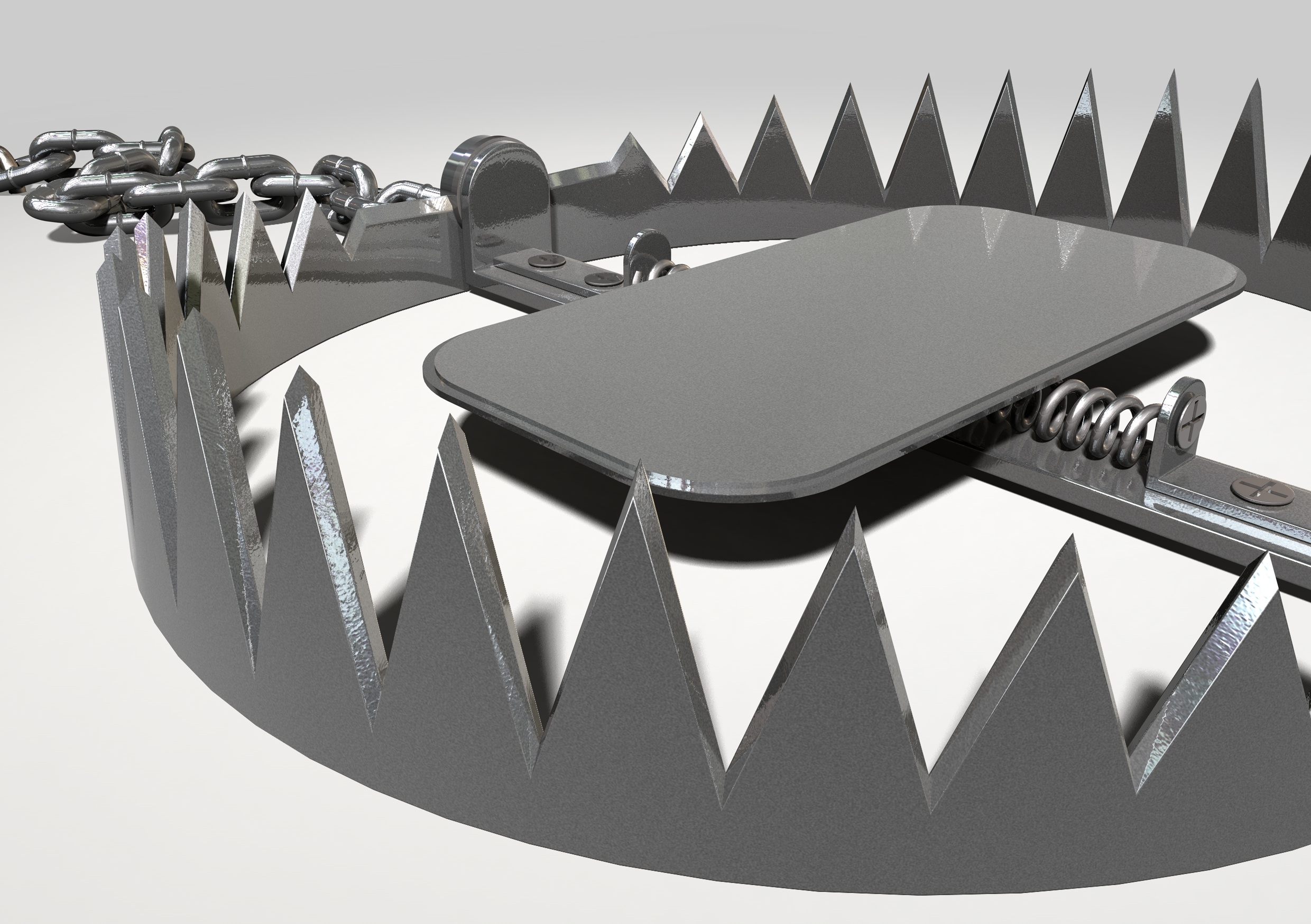 metal animal trap 3d c4d