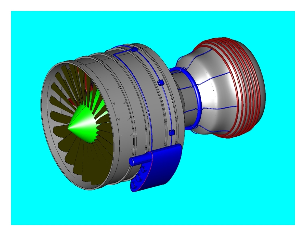 bypass ratio turbo fan 3d 3ds