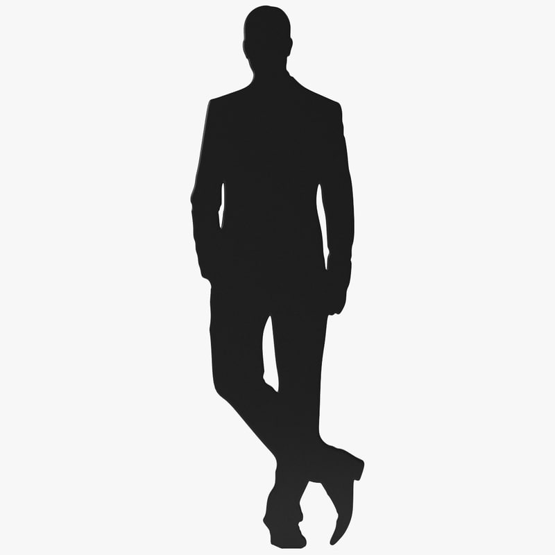 man silhouette 3d model