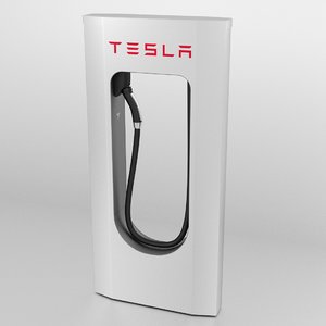 tesla supercharger charger 3d model
