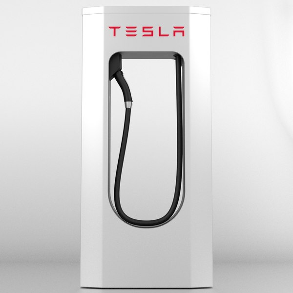 tesla supercharger charger 3d model