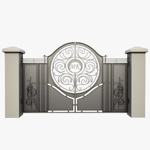 wrought iron gate 3d max