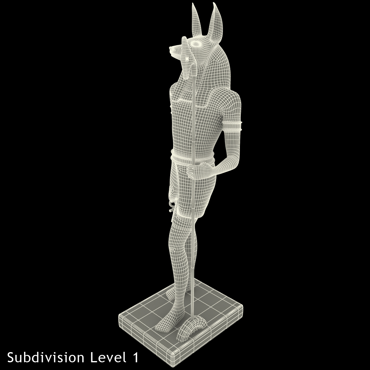 3d anubis statue