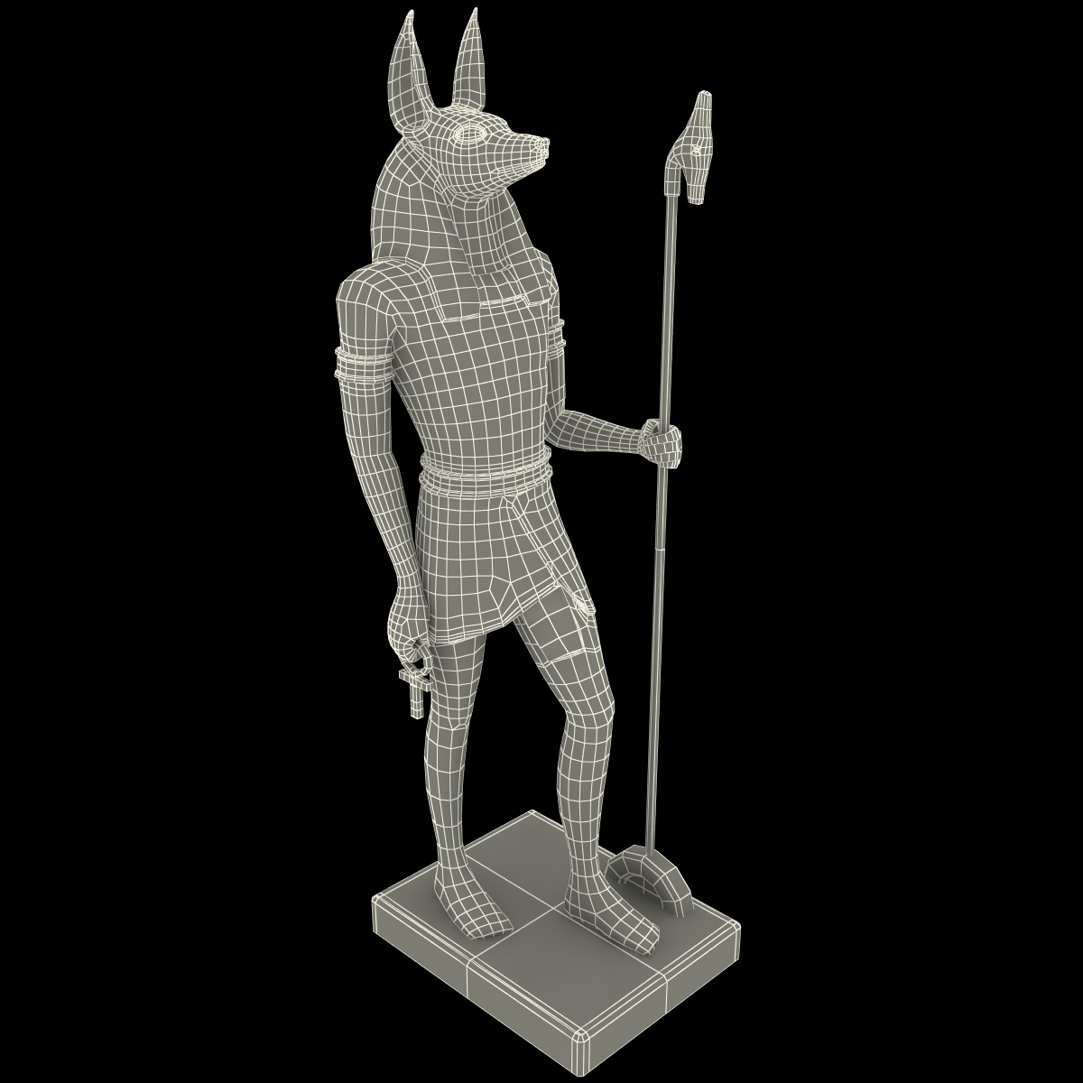 3d anubis statue