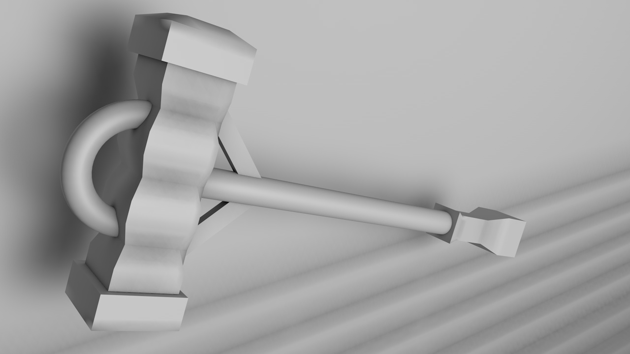 fantasy hammer paladin 3d model