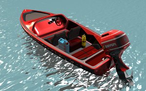 3d model motor boat