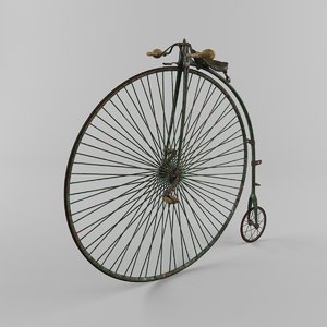 3d penny farthing bicycle