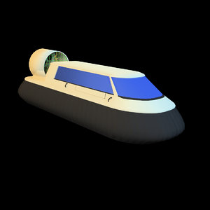 hovercraft air-cushion vehicle 3d model