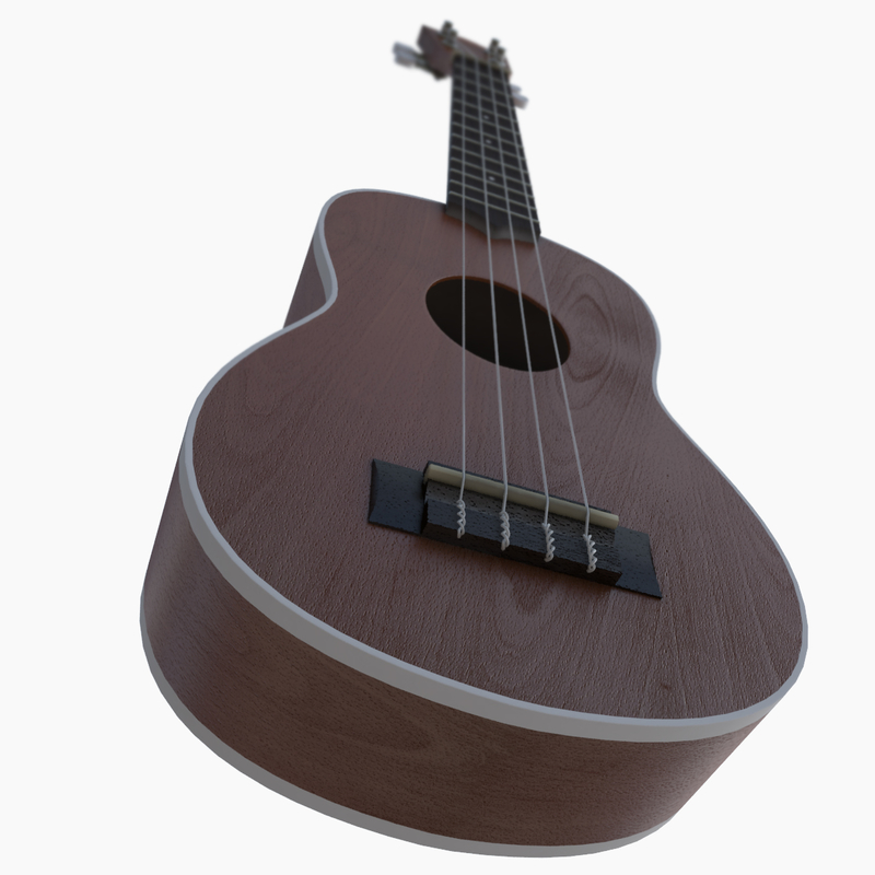 combo-contrabass-ukulele-3d-max