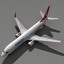 3ds boeing 737-800 plane turkish