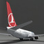 3ds boeing 737-800 plane turkish