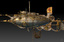 steampunk steam dieselpunk submarine 3d max