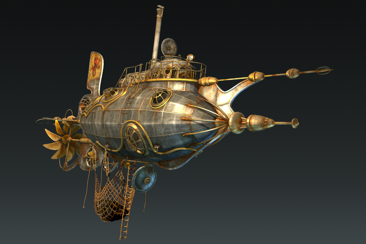 スチームパンク/ディーゼルパンクスカベンジャー潜水艦3Dモデル - TurboSquid 800515