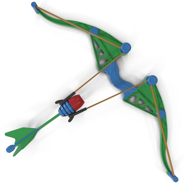 black toy bow and arrow