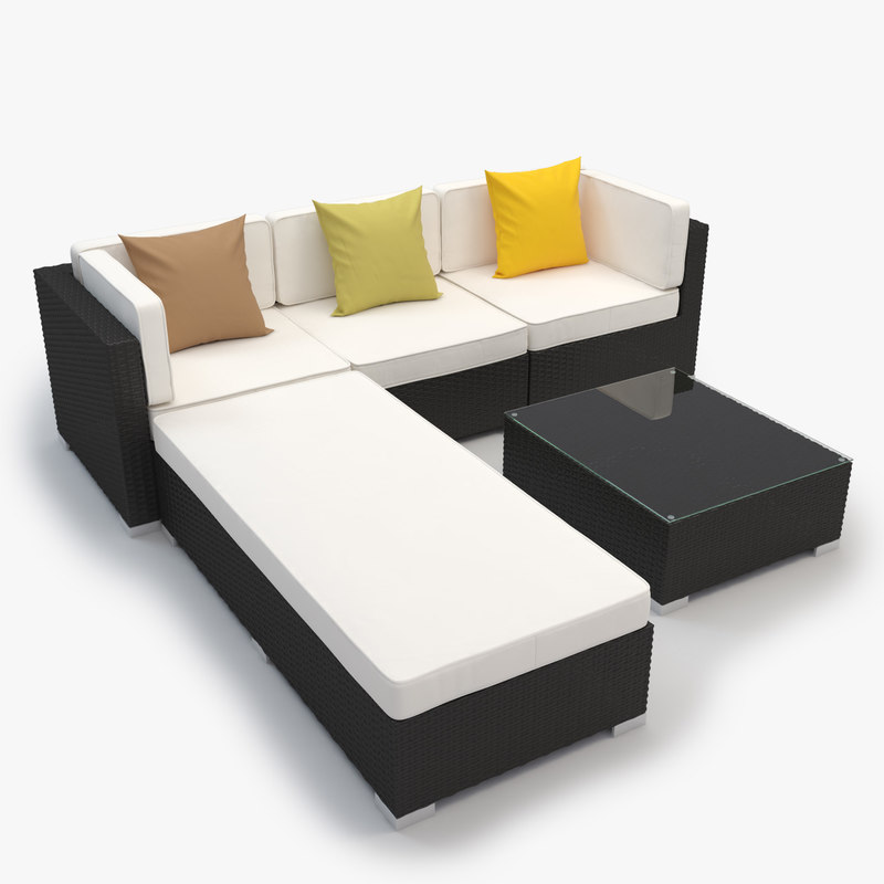 Garden Furniture 3d outdoor armless 3d model Garden Furniture 3d outdoor armless 3d model