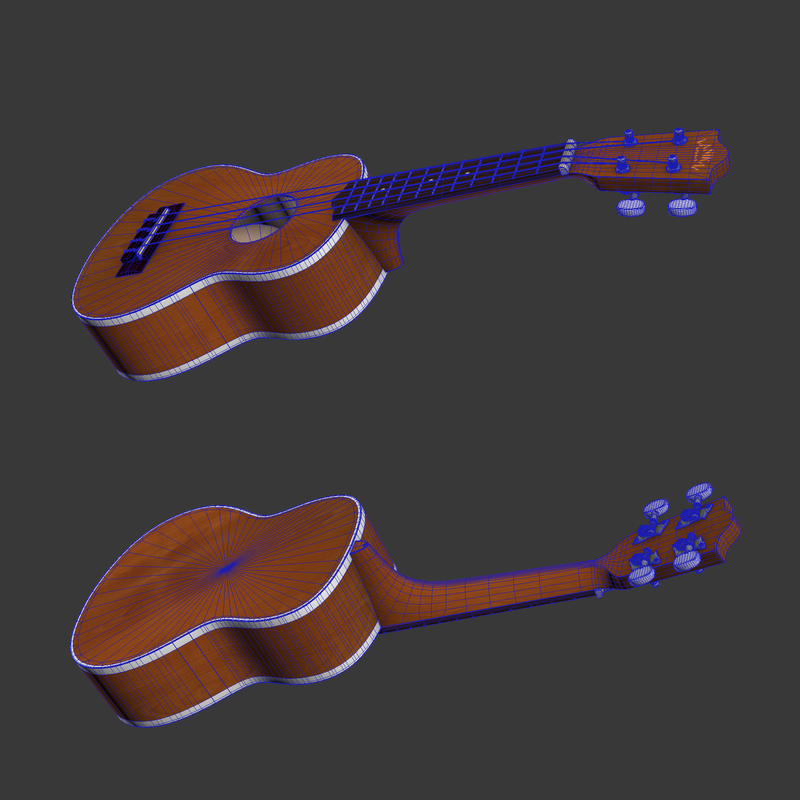 combo-contrabass-ukulele-3d-max