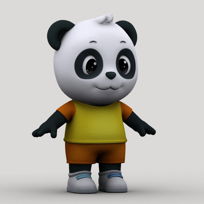 Cartoon Panda 3d Max