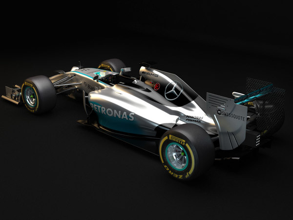 3d model mercedes benz w05 2014