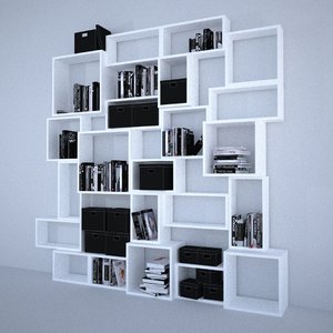 3d boxi shelf storage model