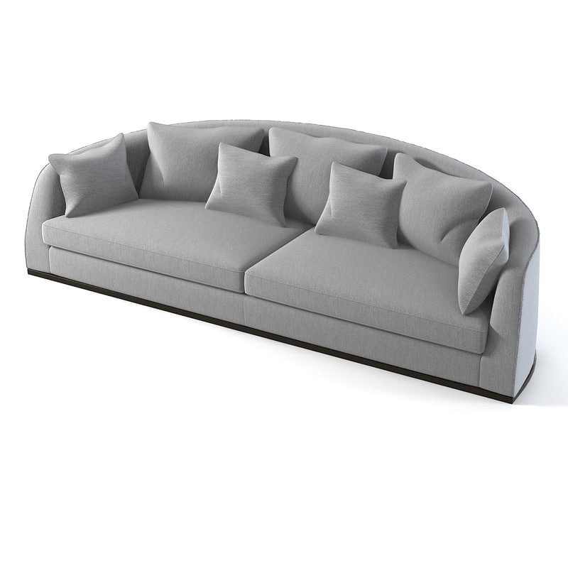 3d model curved sofa flexform