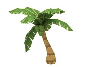 3d model cartoon palm tree
