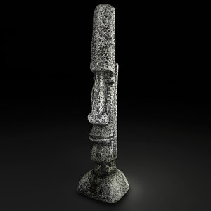 rock statuette 3d model