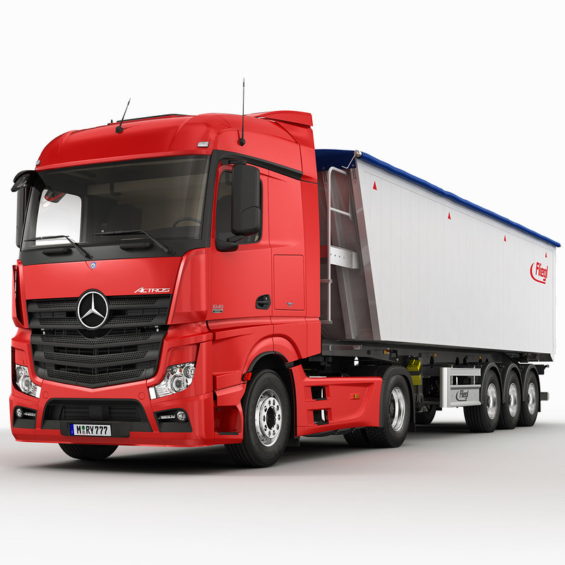 3d mercedes actros 2012 semi trailer