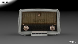 old radio 3d model