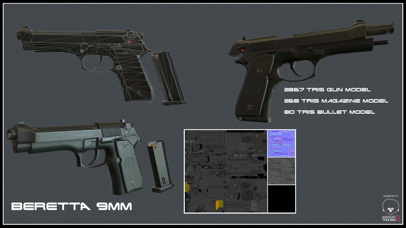 3d Beretta M9