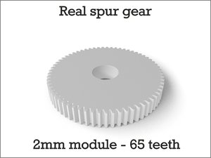 real spur gear 2mm 3d model