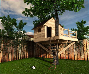 3d model treehouse tree house