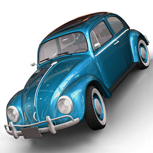 3d model old volkswagen beetle