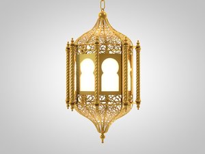 arabic lantern lighting 3d model