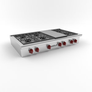 3d wolf cooktop