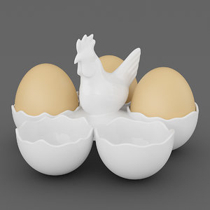 3d max egg holder chicken