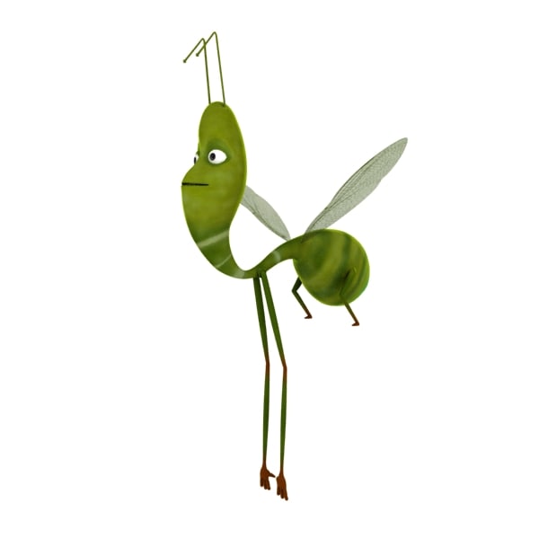 cartoon green fly 3d model