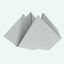 origami fortune teller 3d obj