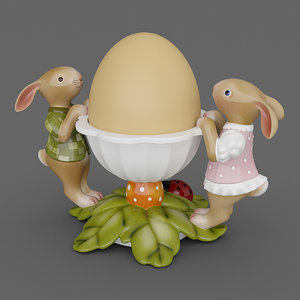 smax egg cup leaves bunny