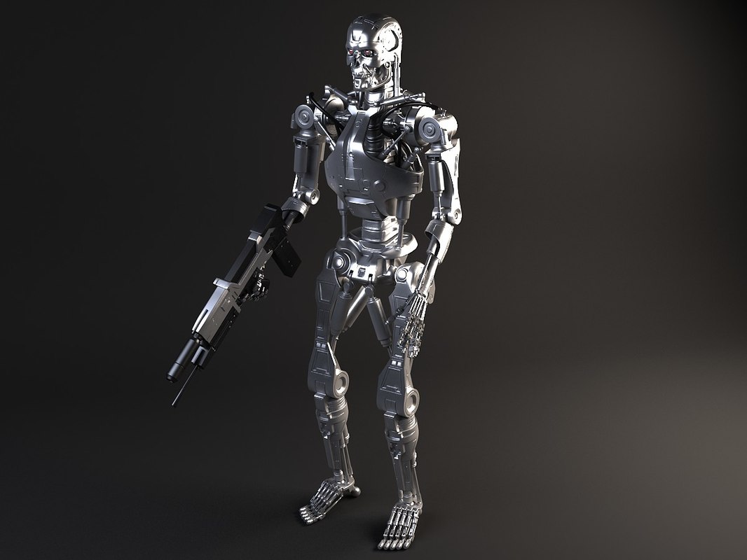 3d terminator t800 rigged model