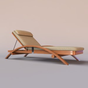 3d outdoor chaise