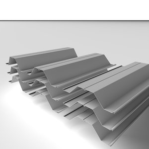 3d steel piles metal