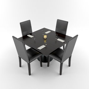 3d model restaurant table