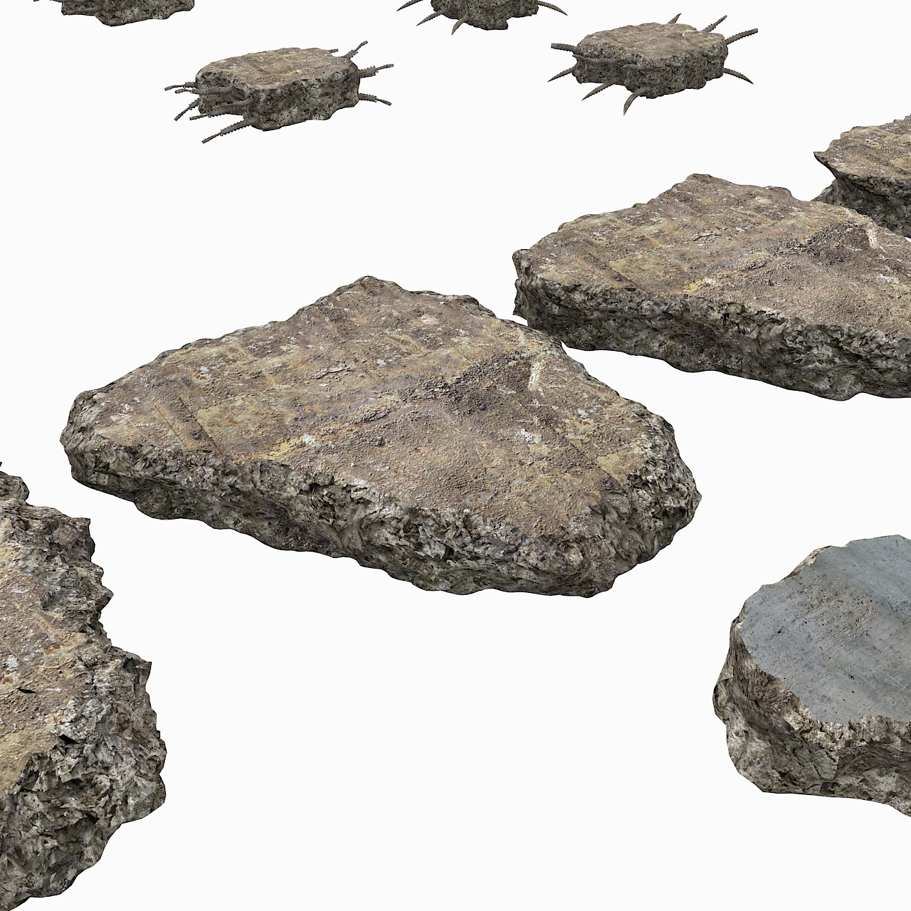 3d model debris stone rock