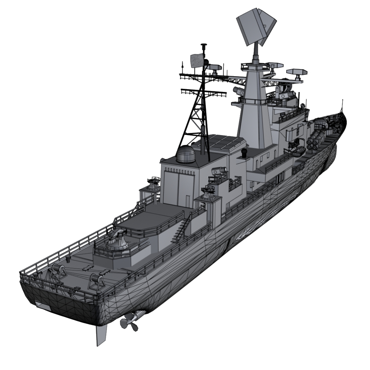 3d model chinese destroyer ship